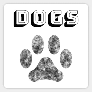 DOGS with Gray Paw Magnet